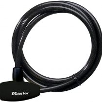 Master Lock 8154EURD Bike Lock with Key Lock, 1,8 m Cable, Black