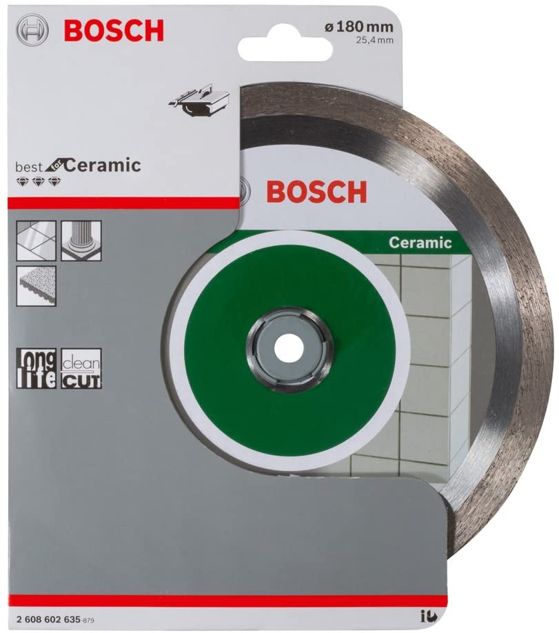 Bosch 1x PRO Ceramic Diamond Cutting Disc for Bore 25.4 and Tile Cutters (for Tiles Hard tiles, diameter 180 mm - Image 2