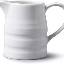 WM Bartleet & Sons 1750 T35 Porcelain Traditional Churn Jug 284ml, White