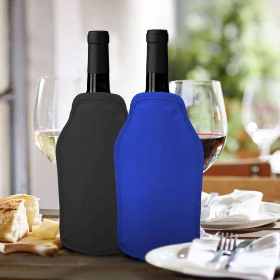Joejis Kitchen Set of 2 Wine Cooler Sleeves - Black & Blue - Perfect for Chilling Wine & Champagne Bottles - Ideal for Dinner Parties and other events - Image 2