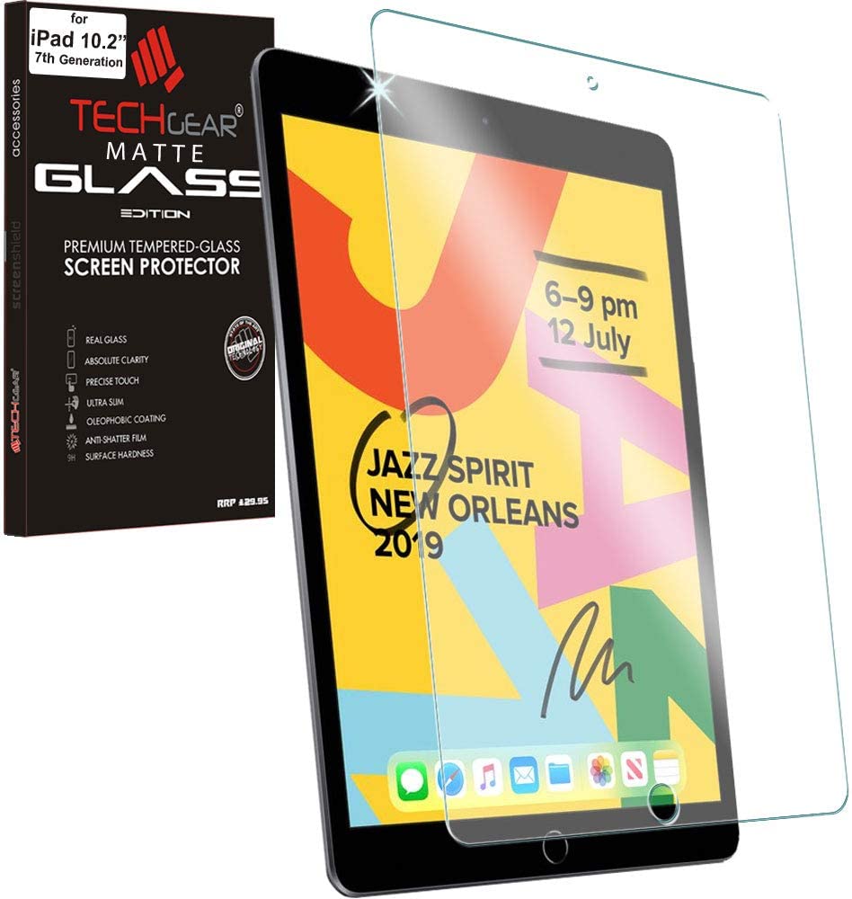 TECHGEAR Anti-Glare Screen Protector for iPad 10.2" 2021/2020 / 2019 MATTE GLASS Edition Genuine Tempered Glass Screen Protector Guard Cover Made for Apple iPad 10.2" 9th / 8th / 7th Generation
