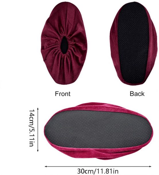 Nuluxi Dust Free Breathable Shoe Covers Flannel Shoe Covers for Household Household Indoor Non-slip Overshoes Suitable for Household Dust-free Workshop House-cleaning Bathroom and Kitchen（4 Pairs） - Image 3