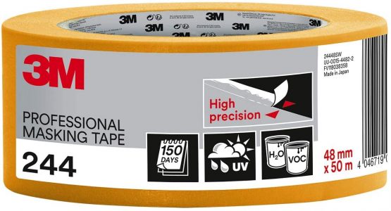 3M Masking Tape 244 High Precision, medium tack, UV stable, indoors & outdoors, 48 mm x 50 m