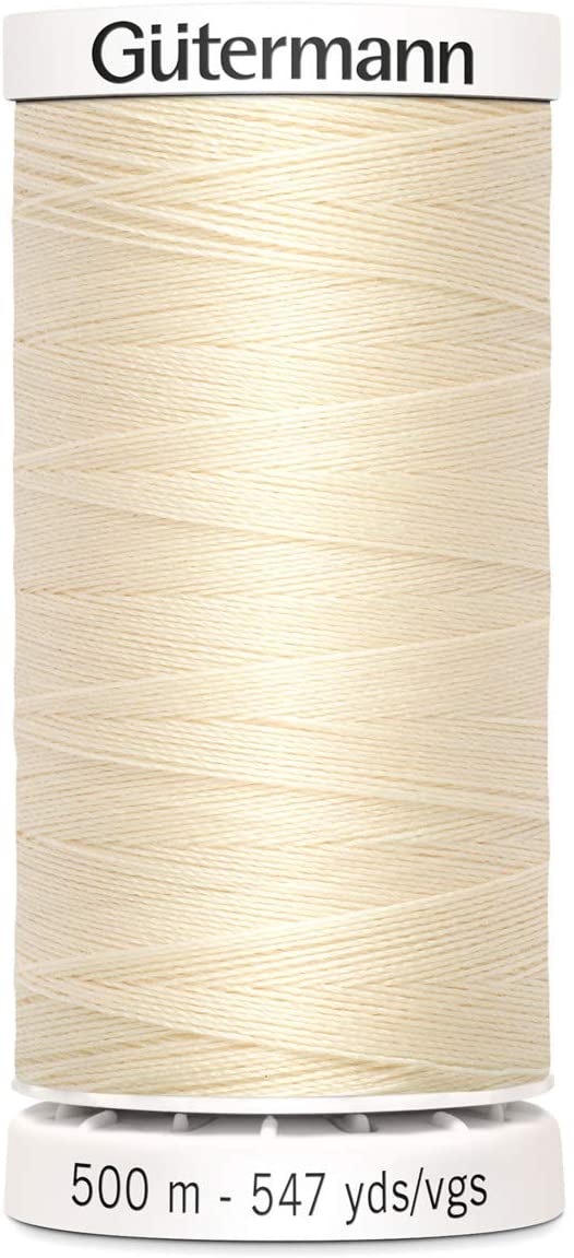Gutermann Sew All Polyester Thread, 500Mtr, Cream (0414), 5.5 x 3 x 3 cm