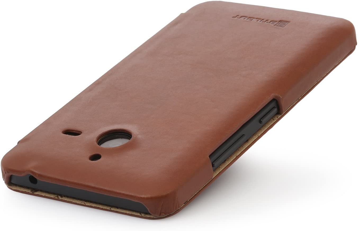 StilGut® Book Type, Leather Case for Microsoft Lumia 640 XL / 640 XL Dual SIM, Cognac Brown - Image 4
