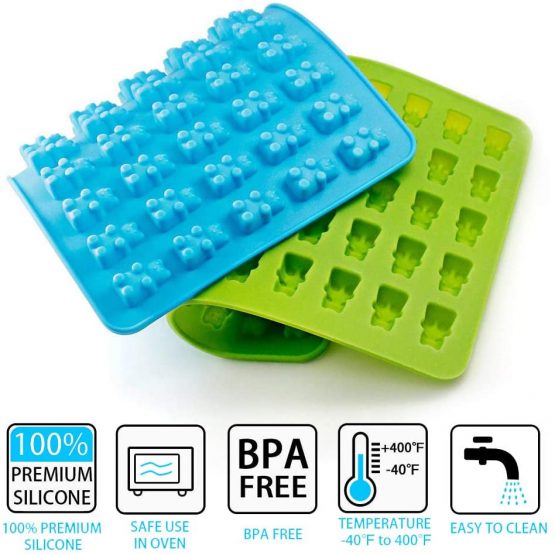 LYTIVAGEN 3 PCS Candy Silicone Moluds without BPA Chocolate Molds with 3 Drippers Ice Cube Mould Gelatin Molds for Baking (3 Colors) - Image 3