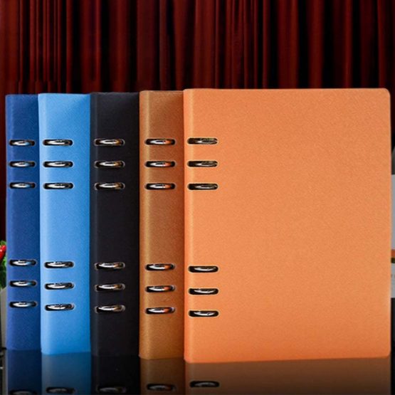 A4 Binder Ruled Notebook Refillable Planner Round Ring Binder Leather Cover Notepad - Image 4