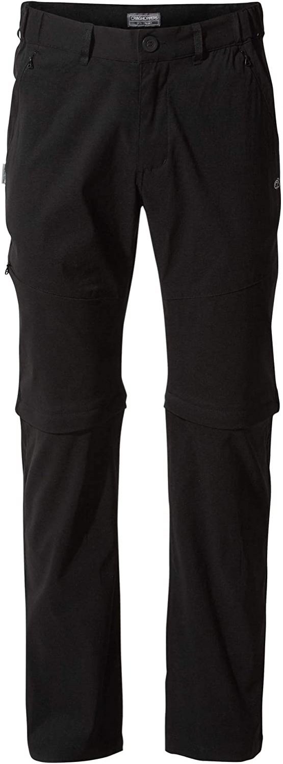 Craghoppers Men's Kiwi Pro Convertible Trousers, Black, 36 Inch