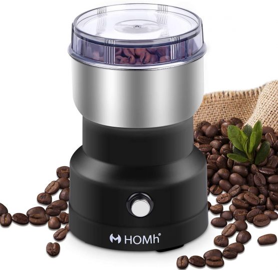 Coffee Grinder Electric Spice Grinder 150W - Stainless Steel Blades & Overheat Protection Coffee Mill Grinder for Coffee Bean, Nut, Spices, Seeds, Grains