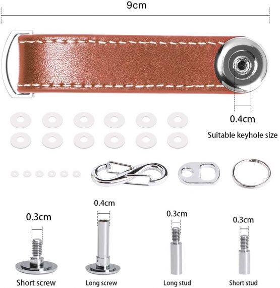 flintronic Key Organizer | Genuine Leather Keychain| Pocket Smart Key Holder with Gift Box Stylish, Functional & Practical (Holds 7-9 Multiple Keys) - Image 2