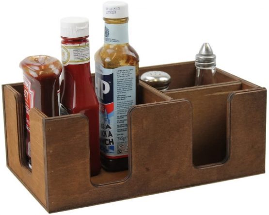 Chalkboards UK Tidy/Caddy Wooden Bar, Wood, Black - Image 2