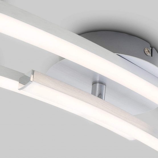 Briloner Leuchten LED Ceiling Light, 3-Bulb Ceiling Lamp, Pivotable, 6 Watt, 480 Lumen, 3, 000 Kelvin, Aluminium Colour, 565x120x105mm - Image 4