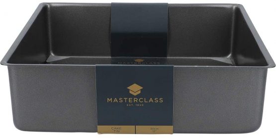 MasterClass KCMCHB56 30 cm Deep Cake Tin with PFOA Free Non Stick and Loose Bottom, 1 mm Carbon Steel, 12 Inch Large Square Pan , Grey - Image 4