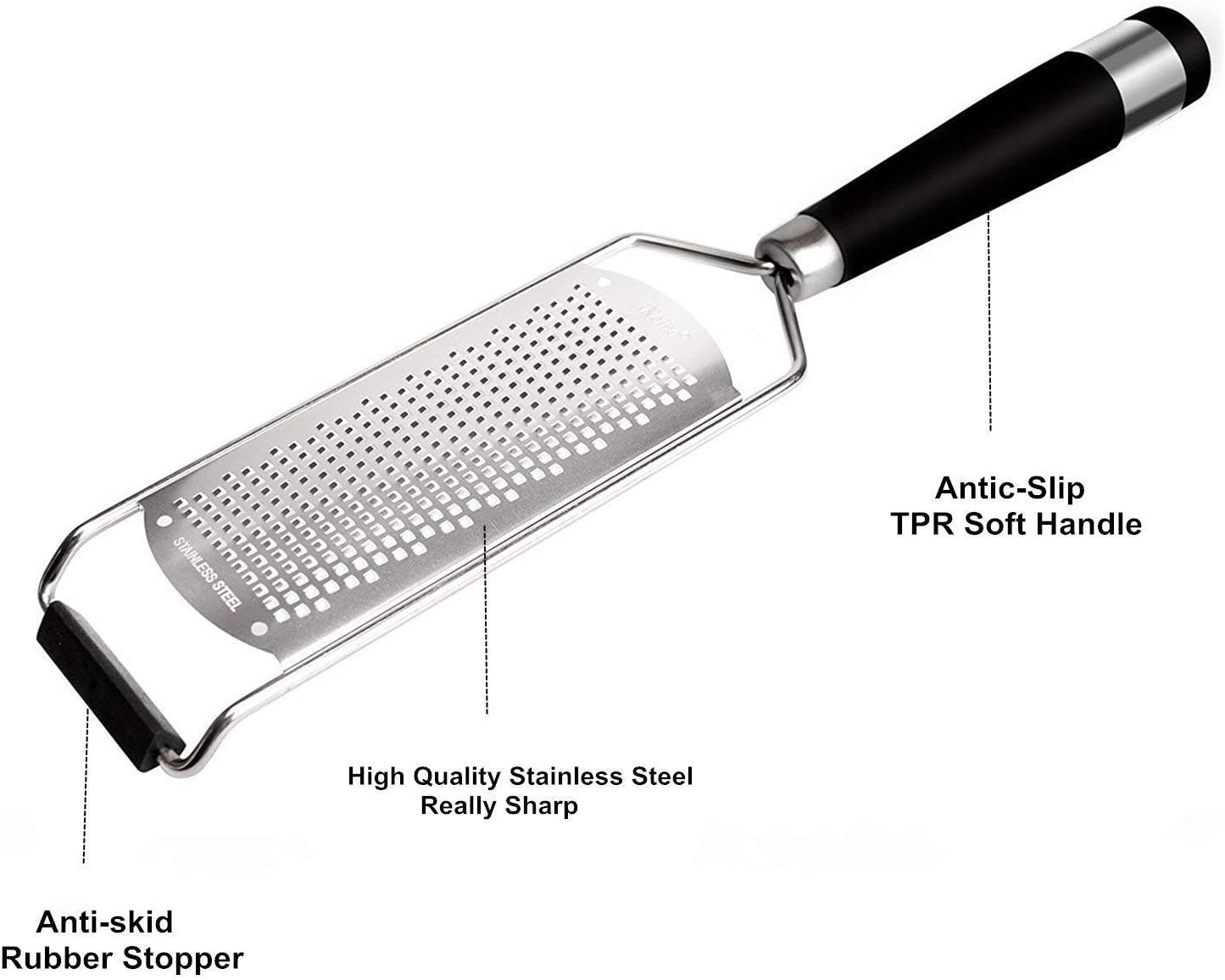 iNeibo Lemon Zester Kitchen Cheese Grater Vegetable Slicer for Parmesan Cheese Lemon Garlic, Nutmeg, Chocolate, Fruits - Image 3