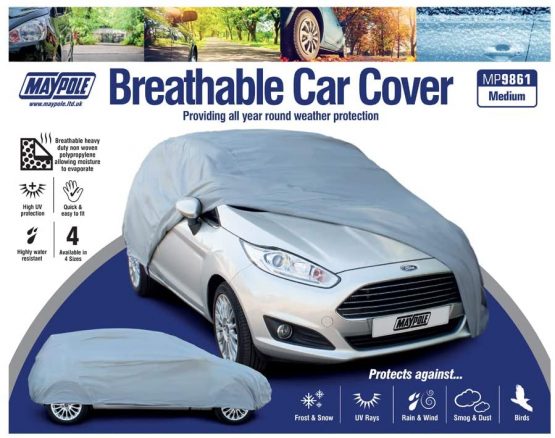Maypole 9861 Breathable Full Car Cover, Grey, Medium - Image 3