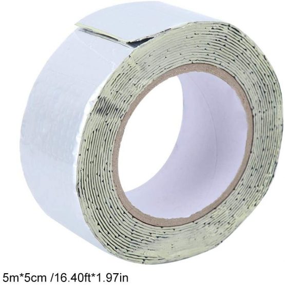 URRNDD Multi-function Butyl Rubber Waterproof Tape for Roof Drain-Pipe Repair 7.5cm*10m for Crack Repair Ship Sealing Granary Sealing Building(1.2mm厚 5m*5cm) - Image 3
