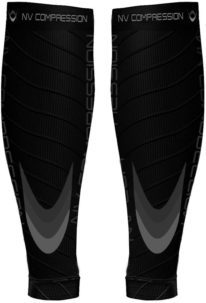 NV Compression Essential Race and Recover Calf Guards/Sleeves (PAIR) 20-30mmHg, for Sports Recovery Shin Splints, Medical - Image 3