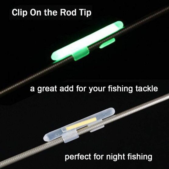 QualyQualy Clip on! Glow Sticks For Fishing Rod, Fishing Glow Sticks