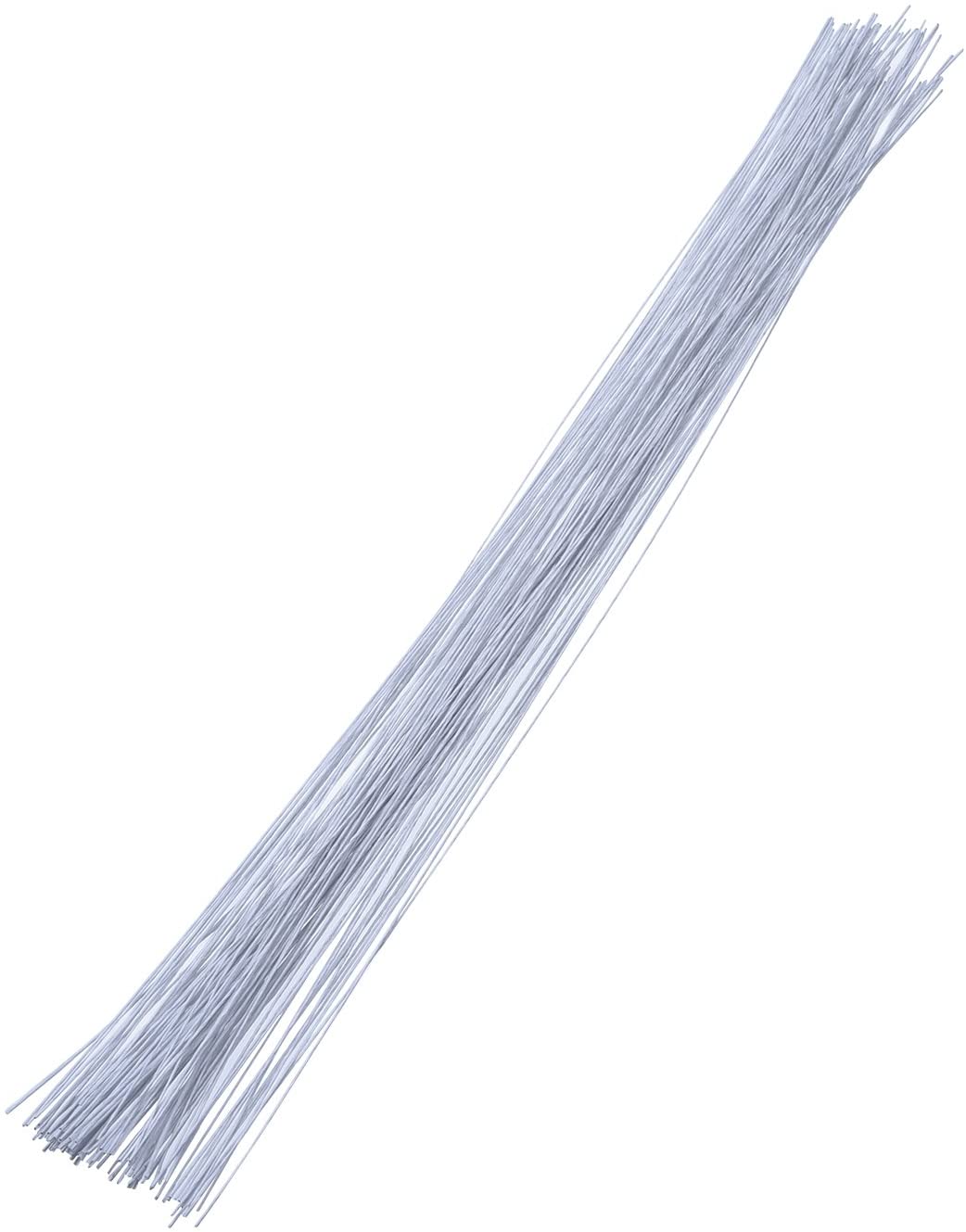 eBoot Stem Wire Floral Wire 14 Inch 26 Gauge Wire (0.5 mm) 100 Pieces (White) - Image 2