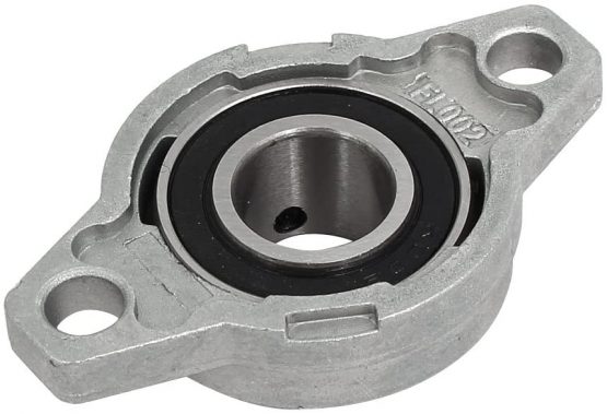 sourcingmap FL002 15mm Bore Zinc Alloy 2-Bolt Self-aligning Flange Mounted Ball Bearing 2pcs - Image 2
