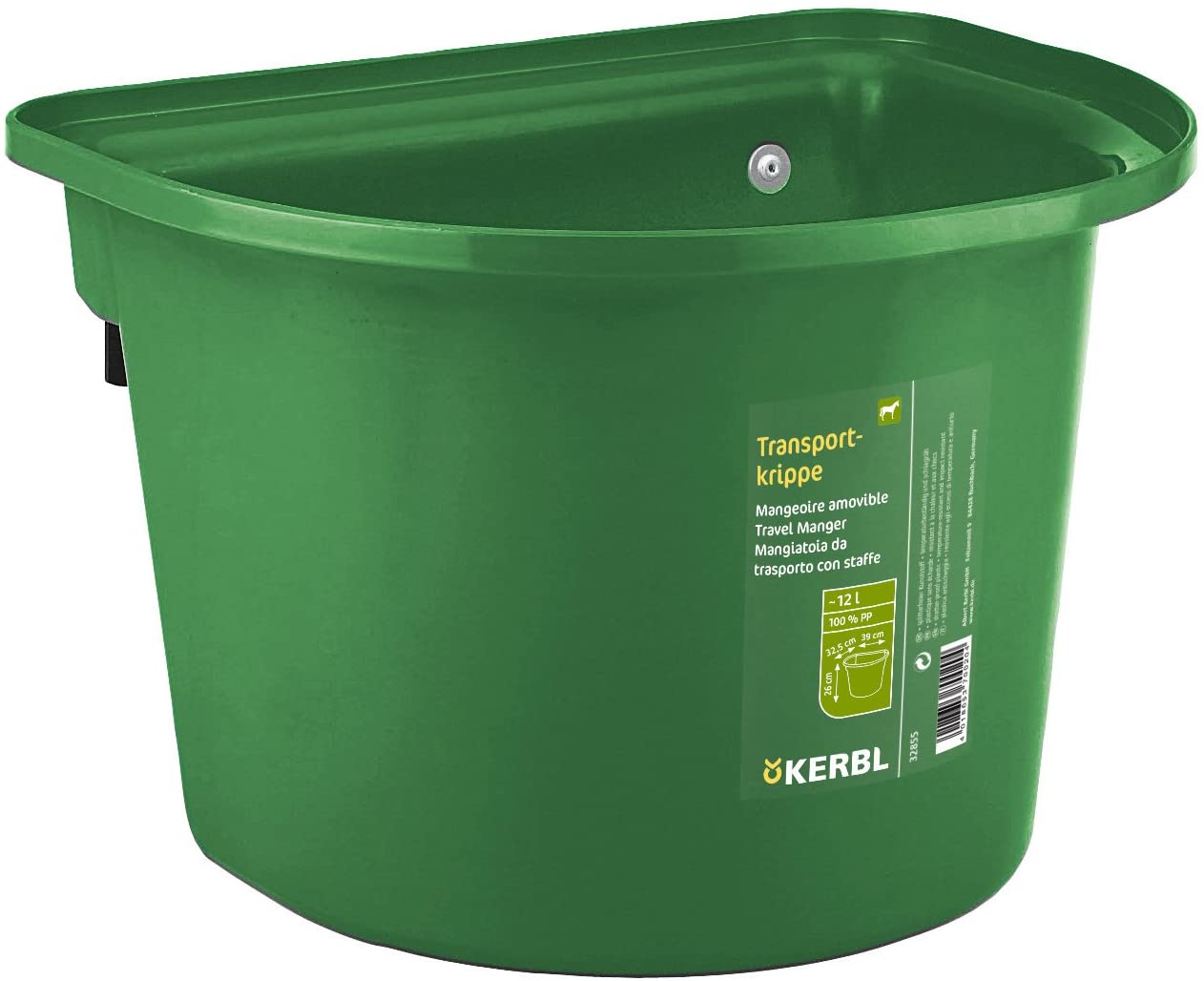 Kerbl 32852 Transport Crib with Hanging Bracket Green