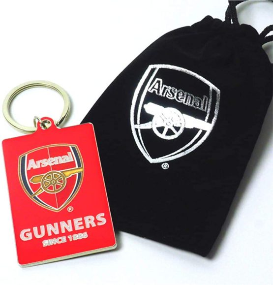 RED AMOS 10 COLLECTIBLES Official ARSENAL FC GUNNERS Keyring In Velvet Gift Bag limited stock
