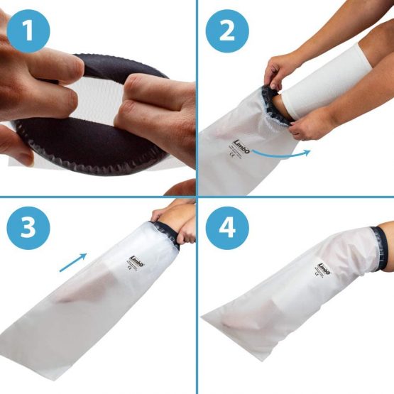 LimbO Waterproof Protectors Cast and Dressing Cover - Adult Half Leg (M76S: 35-40 cm Above Knee Circ. (Under 5’5)) - Image 4