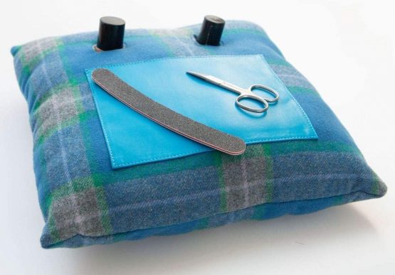 Manicure Cushion,Nail Pillow,unique design exclusive by CRAGGI ,Blue Tweed fabric,Nail Manicure Pillow,Hand Rest,Home Salon
