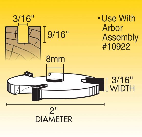 IVY Classic 10938 3/16" Three-Wing Carbide Slotted Cutter, 1/Hang Box, Width - Image 3