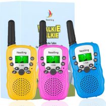 2PCS Walkie Talkies Portable Rechargeable Comunicador Transmitter Transceiver Radio Set 16CH Single Band Supports VOX Function for Adults Work,Camping