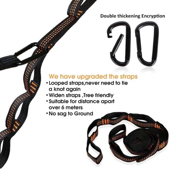 NATUREFUN Ultra-Light Travel Camping Hammock | 300kg Load Capacity,(275 x 140 cm) Breathable,Quick-drying Parachute Nylon | 2 x Premium Carabiners,2 x Nylon Slings Included | Outdoor Indoor Garden - Image 4