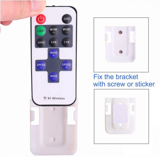 Mini Remote Controller for Single Color AIBOO LED Under Cabinet Lighting, RF Dimmer for 12V DC LED,Wireless Remote Control for Dimmable 3528 5050 Under Cabinet Puck Lights (1 to Multiple Control) - Image 2