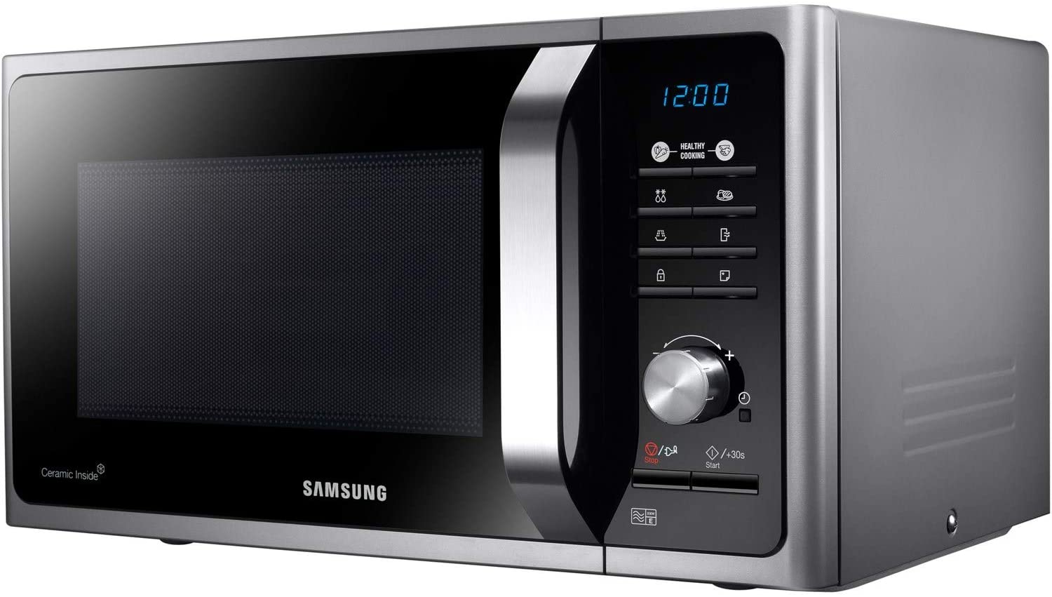 Samsung MS23F301TAS Solo Microwave with Healthy Cooking, 800W, 23 Litre, Silver - Image 4