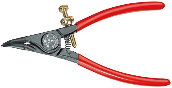 GEDORE Circlip pliers for outer circlips, With opening spring/finger protection, 30° angled, Tip dia. 0.7 mm, 8000 A 0G