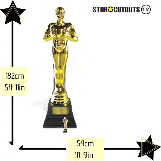 Star Cutouts SC1421 Gold Statue Lifesize Cardboard Cutout Stand in Perfect for Awards, VIP and Hollywood Parties and Events - Image 3