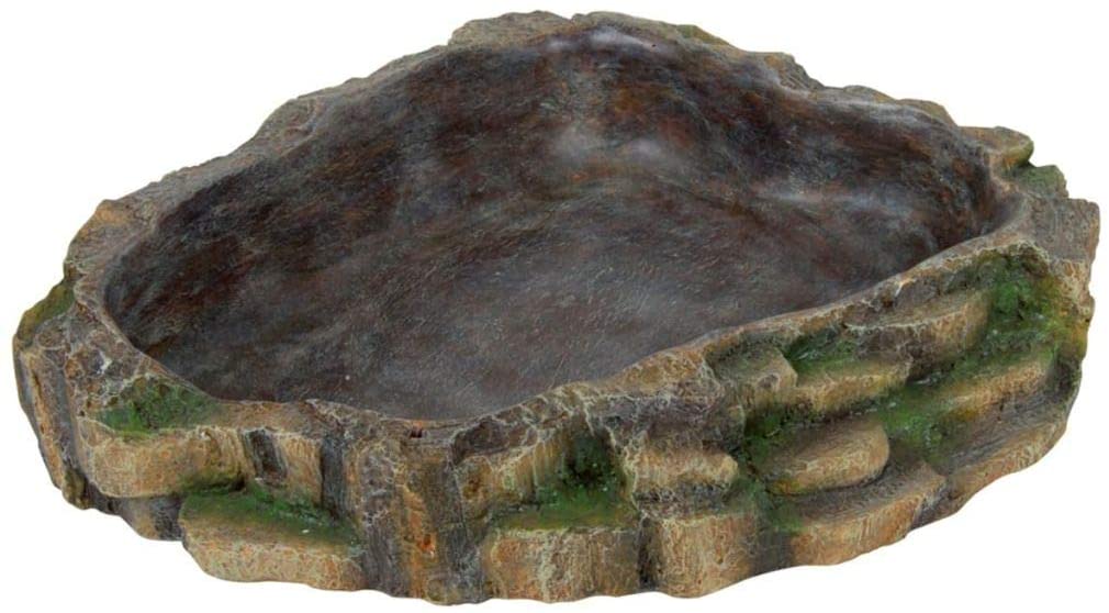 Trixie Reptile Rainforest Decoration Water and Food Bowl, 24 x 5.5 x 20 cm, Beige, 24 x 5.5 x 20 cm (Pack of 1) - Image 2