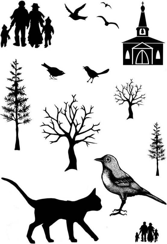 Card-io Stamps Winter Walks