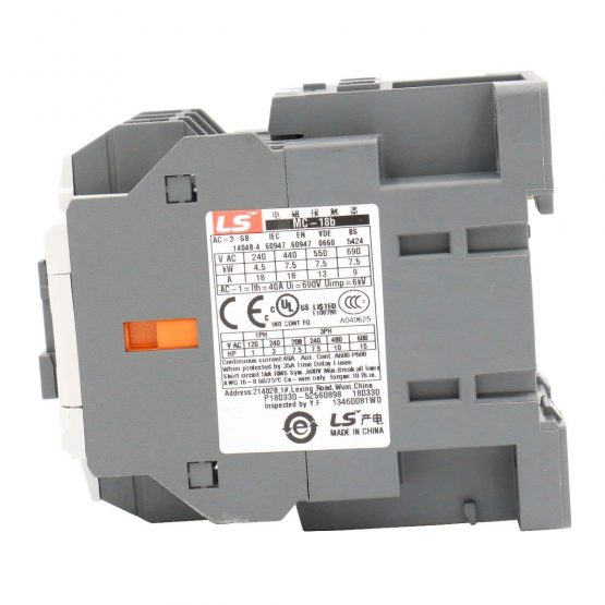 Heschen MEC Magnetic AC Motor Contactors MC-18b 220-240V AC 50/60Hz 1a1b DIN Rail UL - Image 2