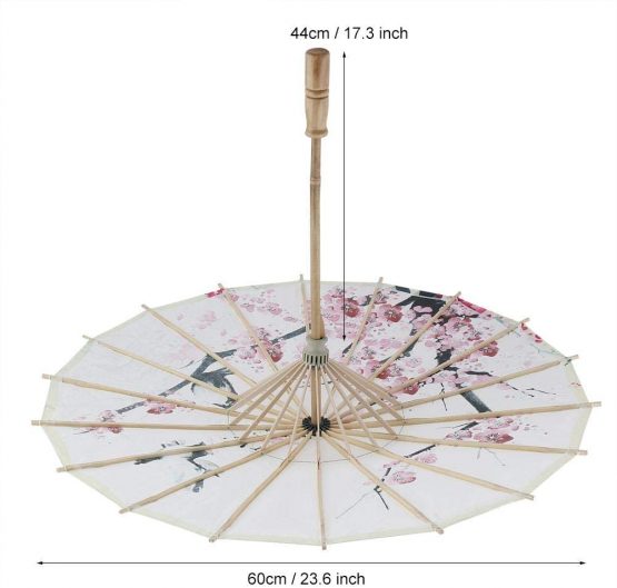Handmade Oiled Paper Umbrella Plum Blossom Pattern Folding Umbrella Vintage Chinese Paper Umbrella - Image 2