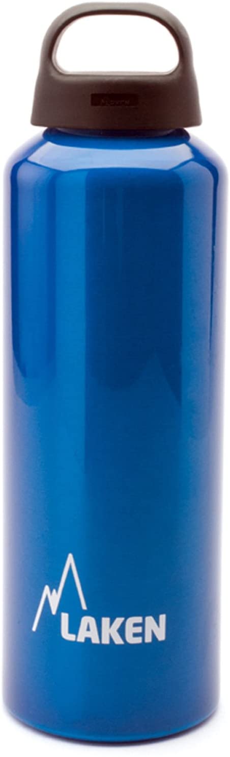 Laken Classic Water Bottle Wide Mouth Screw Cap with Loop - 0.75L, Blue, 739 ml