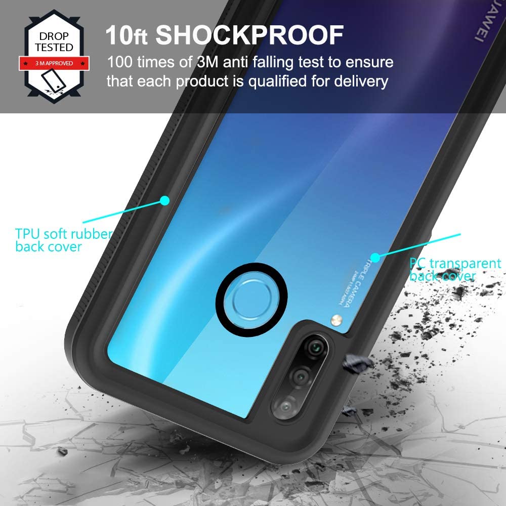 ShellBox waterproof case for Huawei P30 Lite, Built-in Screen Protector