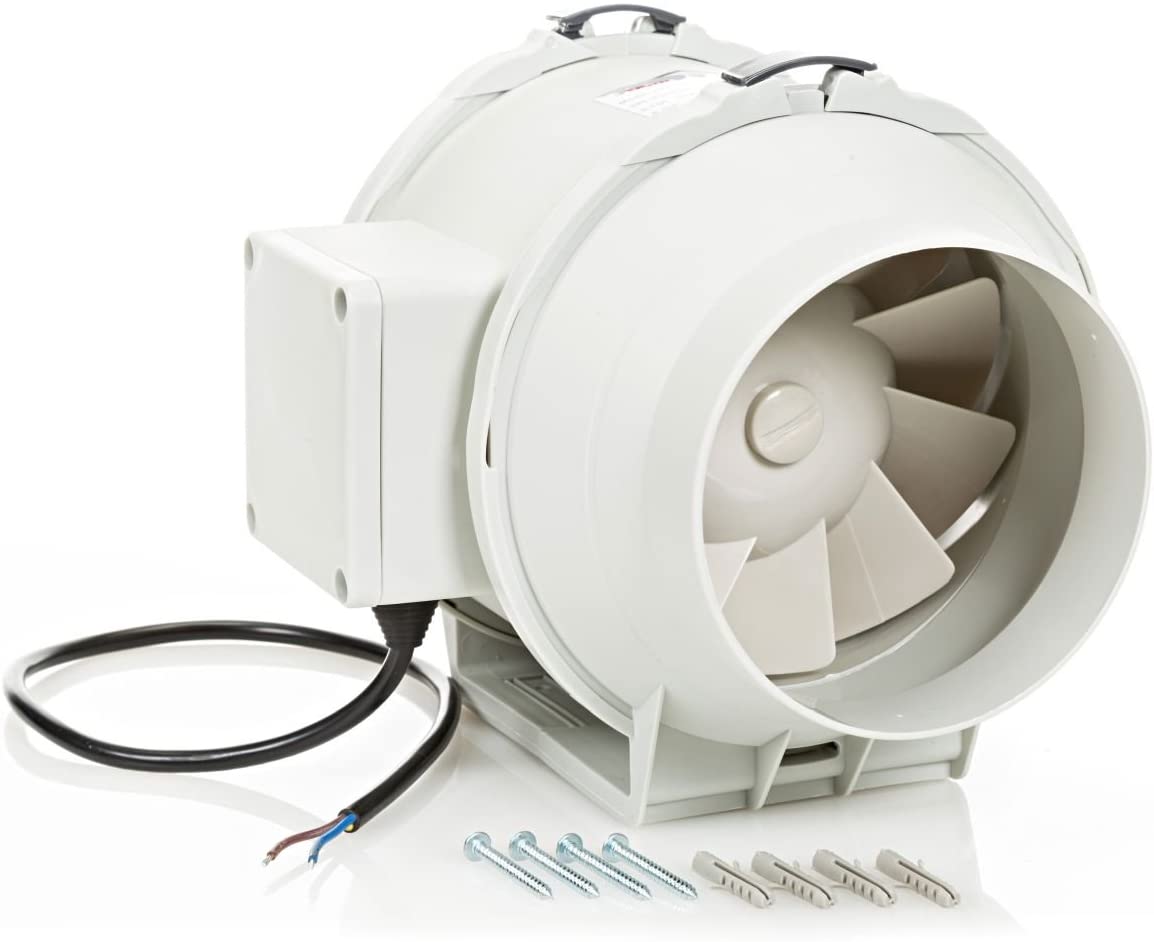STERR Inline Extractor Fan DFA125 Duct Fan 125 mm / 5'' - Industrial Fan Low Energy Consumption, White - Image 3