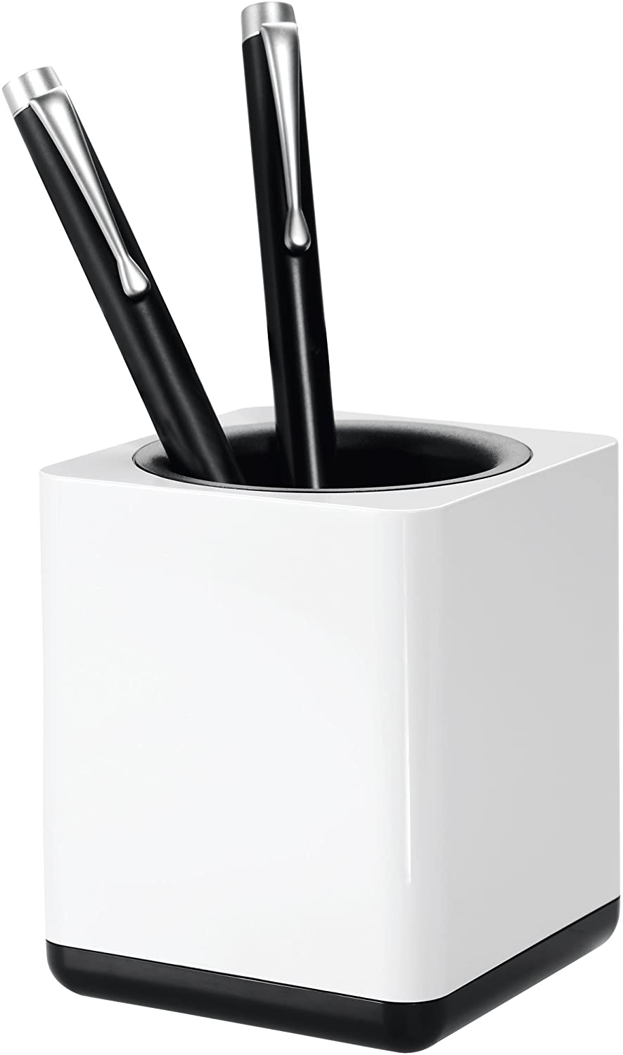HAN 17653-32, i-Line pencil cup. Elegant, attractive accessory in premium quality, white-black, 17653-32 Stifteköcher i-Line - Image 2