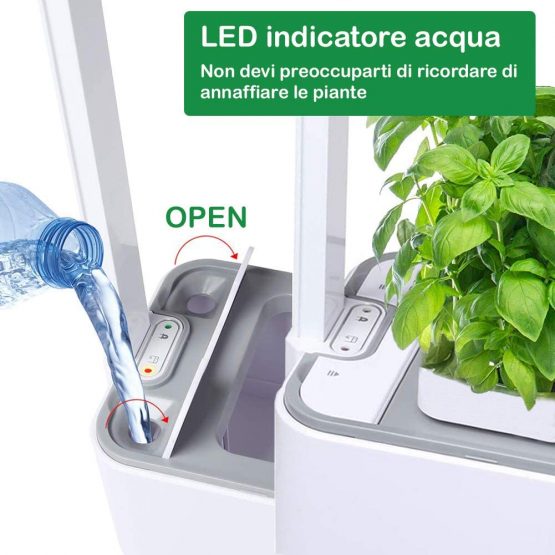 amzWOW Smart Garden hydroponics growing kits compatible with any seed - Smart Indoor Gardening System with LED Plant Grow Light - grow kit - indoor herb garden - dimensions 28.5 x 11.7 x 37 cm - Image 4