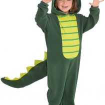 amscan 9902083 Onesie Costume with Dinosaur Head Hoodie and Tail, Multi-Colour, 1ct