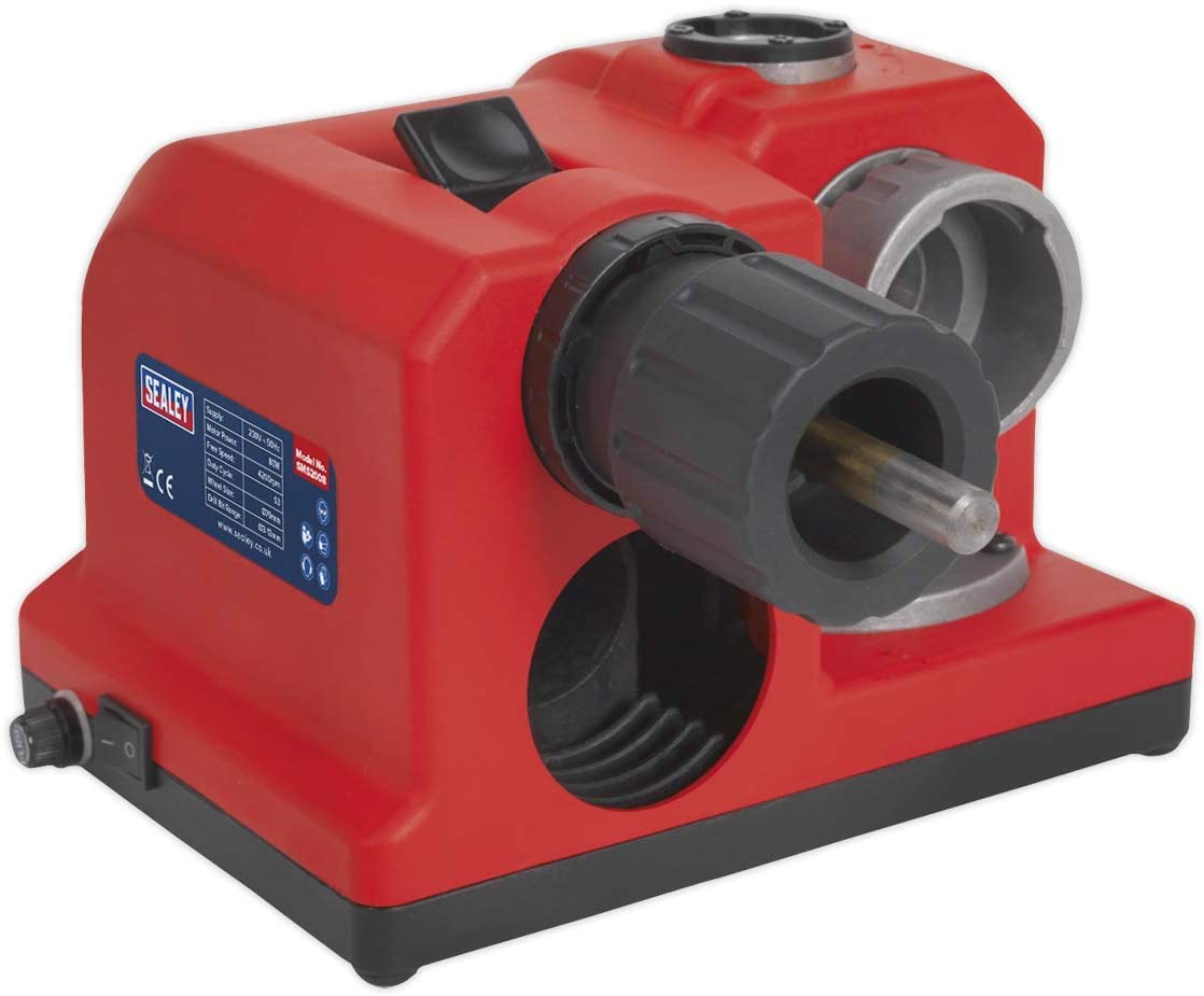 Sealey Sms2008 Drill Bit Sharpener - Bench Mounting 80W, White, 173mm x 235mm x 196mm - Image 4