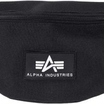 Alpha Industries Unisex Rubber Print Waist Bag, Black, One Size