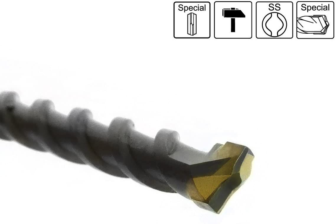 S&R SDS Plus Drill Bit Set 6 pcs 5-10 mm - SDS Masonry Drill Bits for Concrete Masonry & Stone, gray, 6-teilig - Image 4