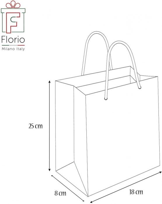 Paper Shopper with Twisted Paper Handle, Assorted Colours, 18 x 8 x 25, Pack of 25 - Image 4