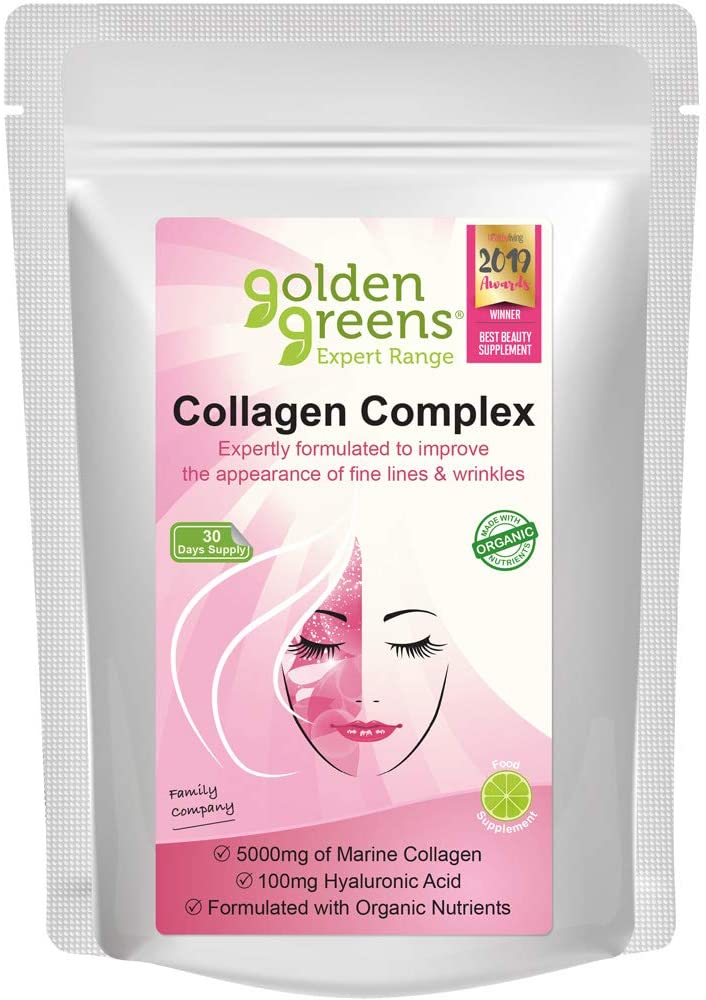 Golden Greens Collagen Complex Powder 30 Days, White, 300 g (Pack of 1)